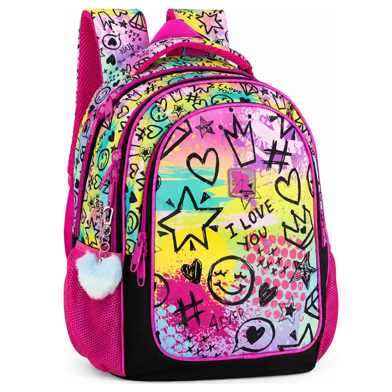 Zaino Multi Round Julian Ross Shiny Mood – Stile Scintillante e Massima Capienza